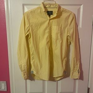 American Eagle Button Up Shirt Xs Men Yellow